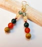 Carnelian, Agate And Copper Earrings - Handmade In Devon - Free UK Delivery - Image 4
