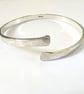 Textured Open Bangle, Sterling Silver - Image 1