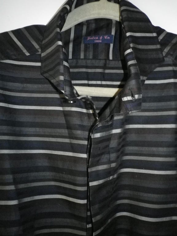 Grey horizontal stripe on black, size M, free shipping