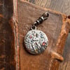 Double sided Clay Pipe and Wax Seal Impression Clip On Pendant 