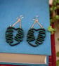 Laser Cut Monstera Earrings - Image 6