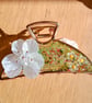 Gold Metal Large Hair Claw Clip, Hand Decorated with White Flower - Image 6