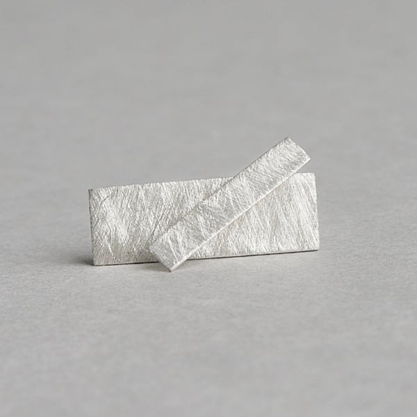 Mismatched Silver Stud Earrings