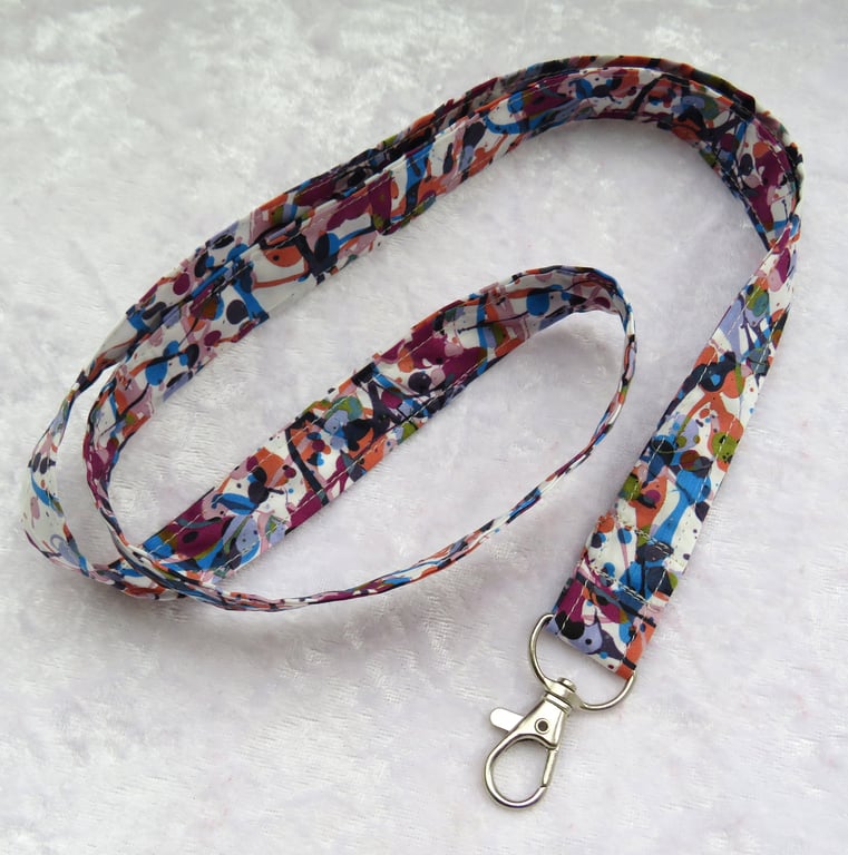 Liberty Tana Lawn lanyard, with swivel lobster clip, Club Paint