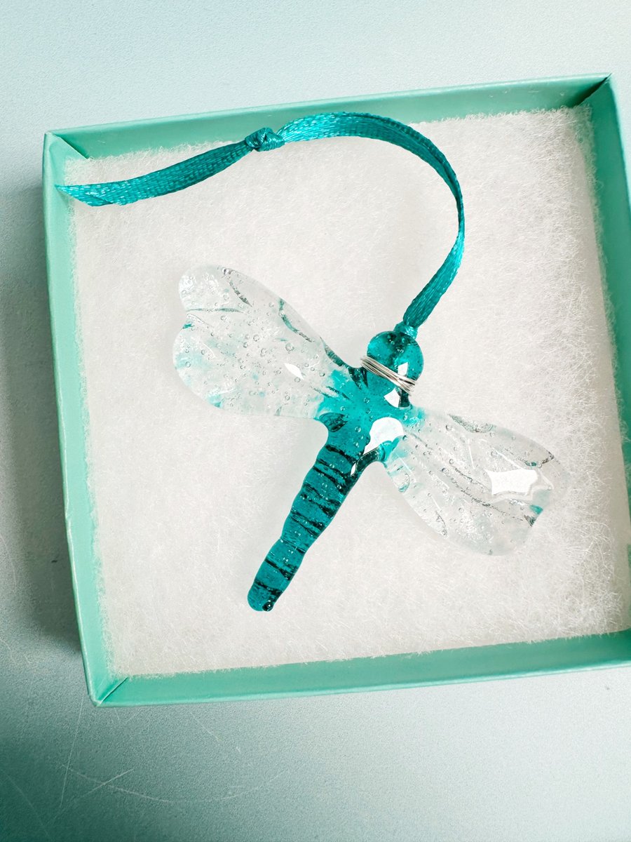 Fused Glass Dragonfly Small