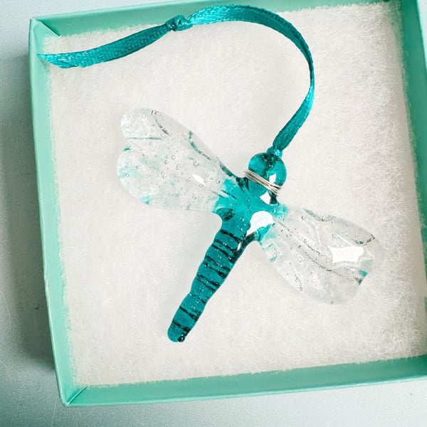 Fused Glass Dragonfly Small