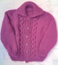 Knitted Cabled Chunky Cardigan with a Collar, Children's Gift Ideas, Custom Make - Image 1
