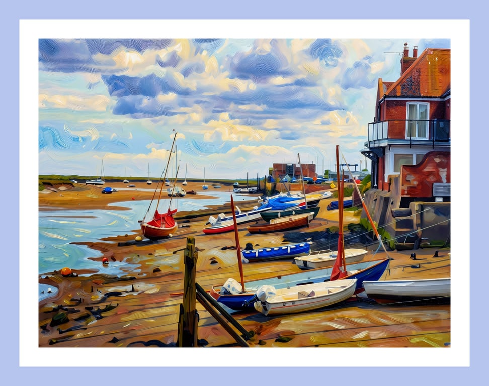 The Tide is Out Wells Next The Sea Norfolk Greeting Card A5