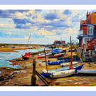 The Tide is Out Wells Next The Sea Norfolk Greeting Card A5