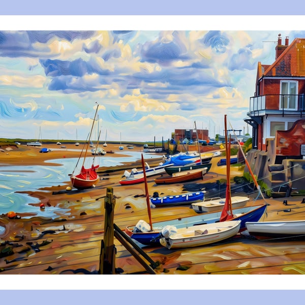 The Tide is Out Wells Next The Sea Norfolk Greeting Card A5