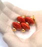 Pressed Coral Saucers & Gold Plated Spacers 3 Piece Jewellery Set, Gift for Her - Image 4