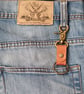 Compact Leather Keyring With Lobster Clasp and Split Ring Antique Brass Finish - Image 4