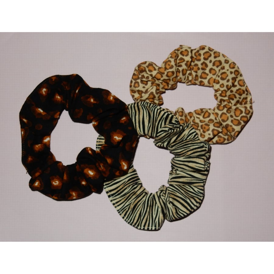 Scrunchies animal skin fabrics