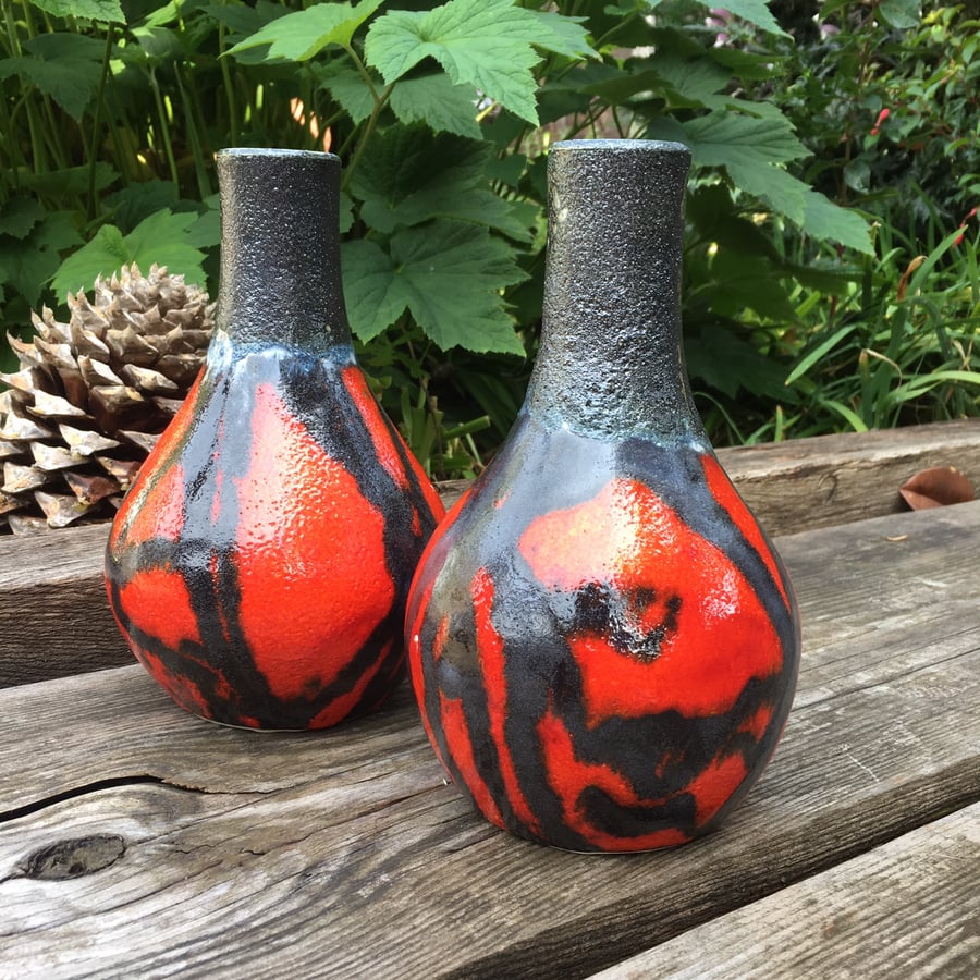 Retro lava Vase - Red