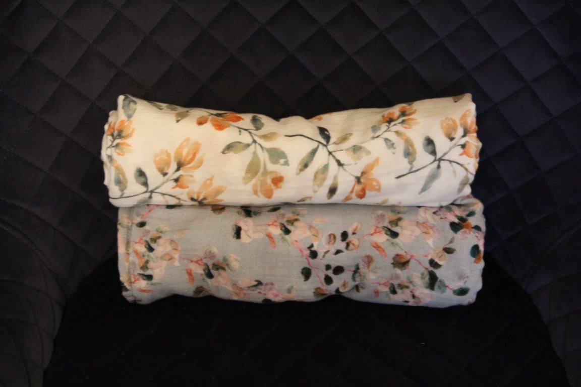 Handmade Cotton Muslin Shawl Swaddle – 120cm x 120cm