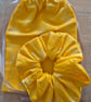 Handmade Scrunchie and Pouch Bag Set