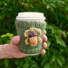 Acorn and Oak Leaf Takeaway Coffee Cup Sleeve, Autumn Gifts