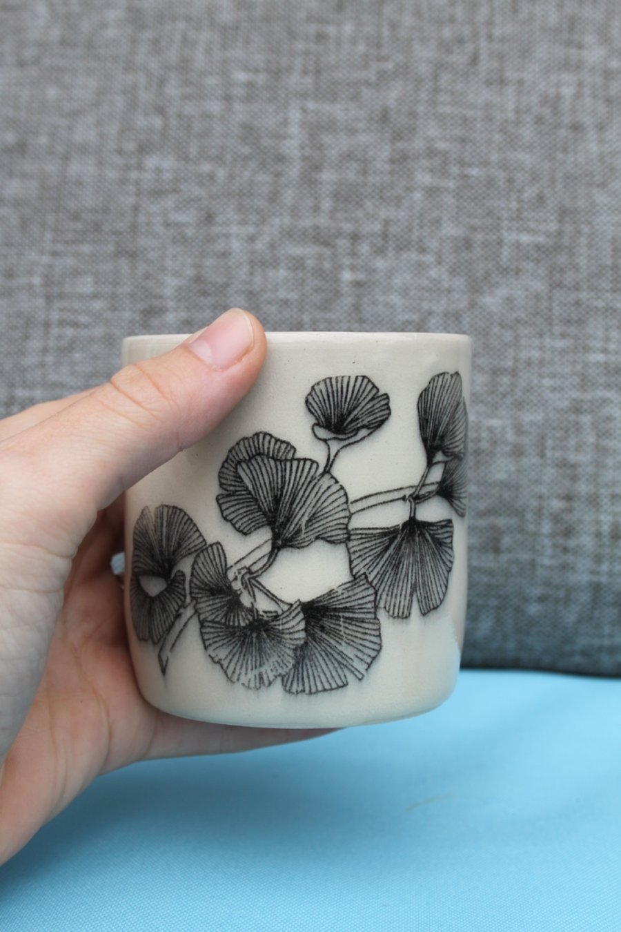 Ceramic tumbler with floral print - NUMBER 1  