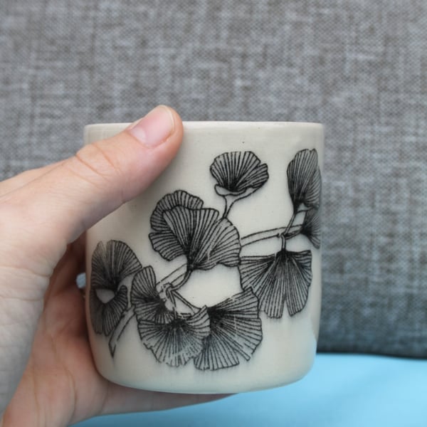 Ceramic tumbler with floral print - NUMBER 1  