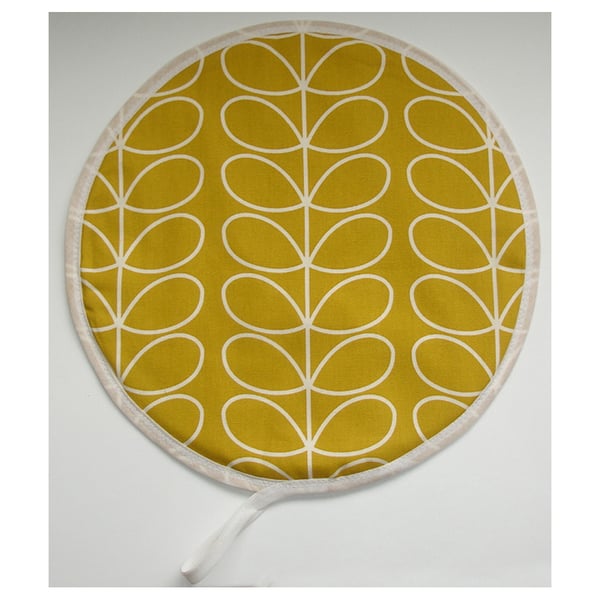 Aga Hob Lid Mat Pad Cover With Loop Surface Saver Mustard Yellow Ochre