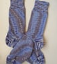 Hand-cranked Knitted Ribbed Wool Socks Size 8 to 9 - Image 4