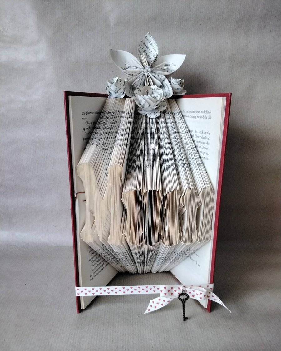 Mum - folded book art (origami)