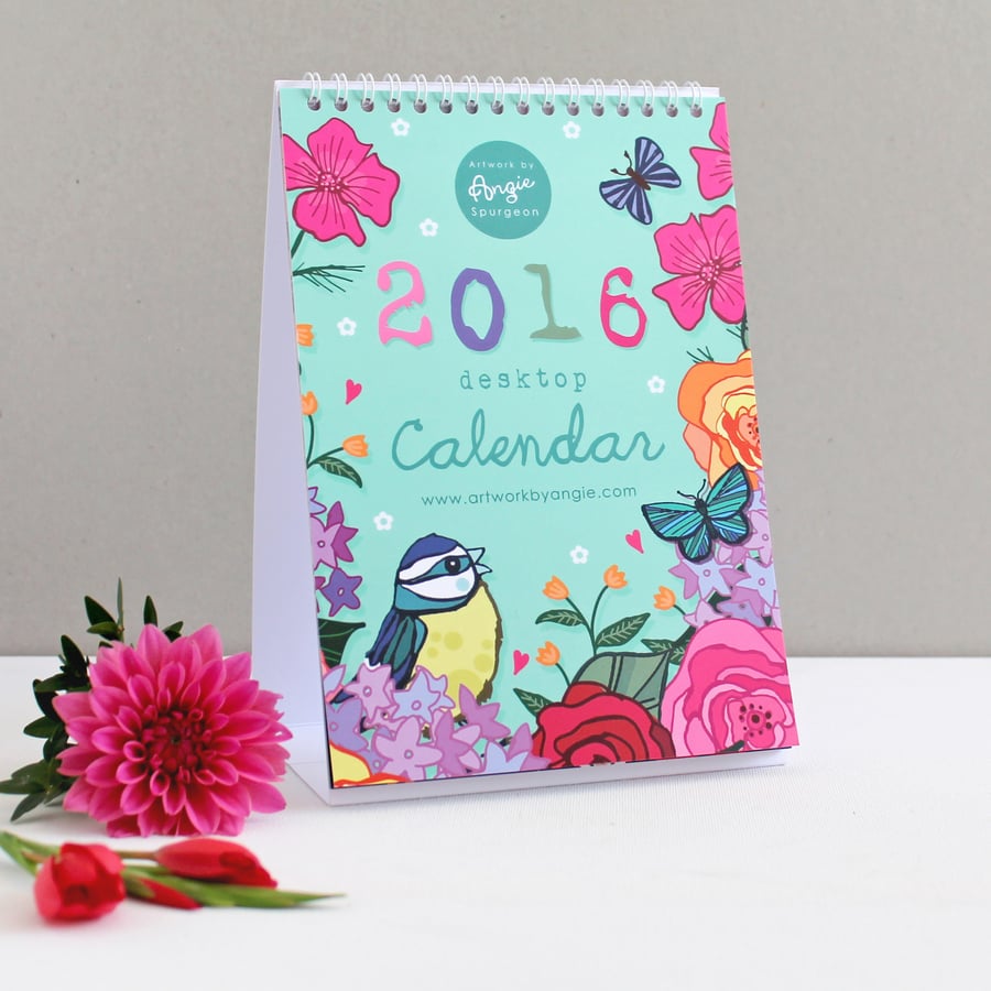 2016 Desktop Calendar - A5 sized