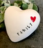 Ceramic heart pebble - Family - Image 1