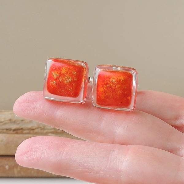 Red & Gold Cufflinks - SALE (1051)