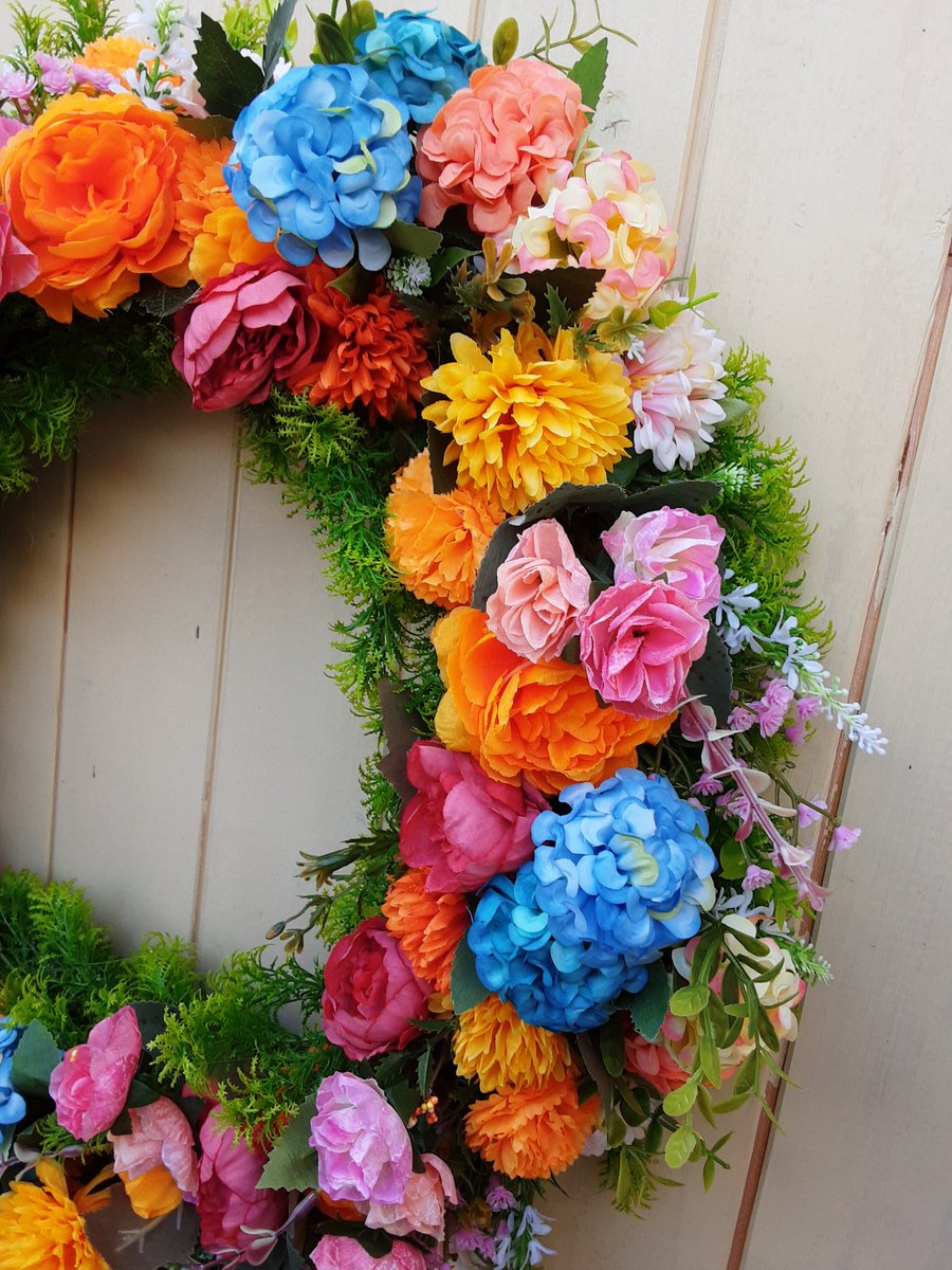 Carnival.  56cm wreath door wall table grave weddings 