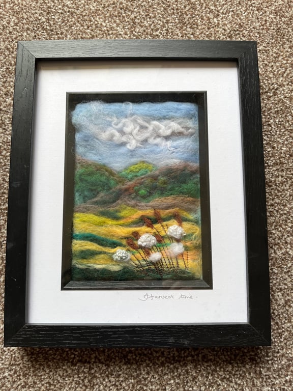 Harvest time landscape corn fields Needlefelt 