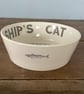 Summer seconds Coastal Cat Bowl - ship's cat, white ceramic, cat lover - Image 3