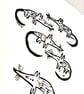 A few Shrews - lino cut print - Image 1