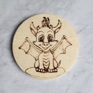 Wooden dragon coaster