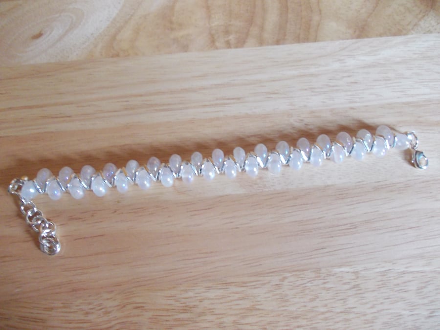 Mystic rose quartz goddess style bracelet