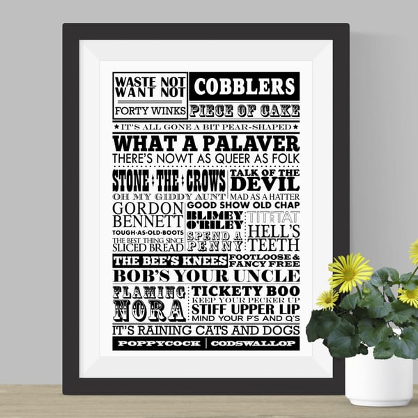 British Sayings Print