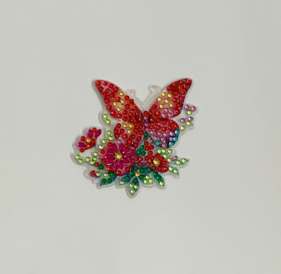 Crystal Art Butterfly Fridge Magnet. Design 5