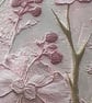 Happy birthday card, lilac, purple, silver and pink floral, embossed, flowers - Image 6