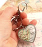 Long Distance Relationship Heart Two Maps Keyring Gift for Couple - Image 7