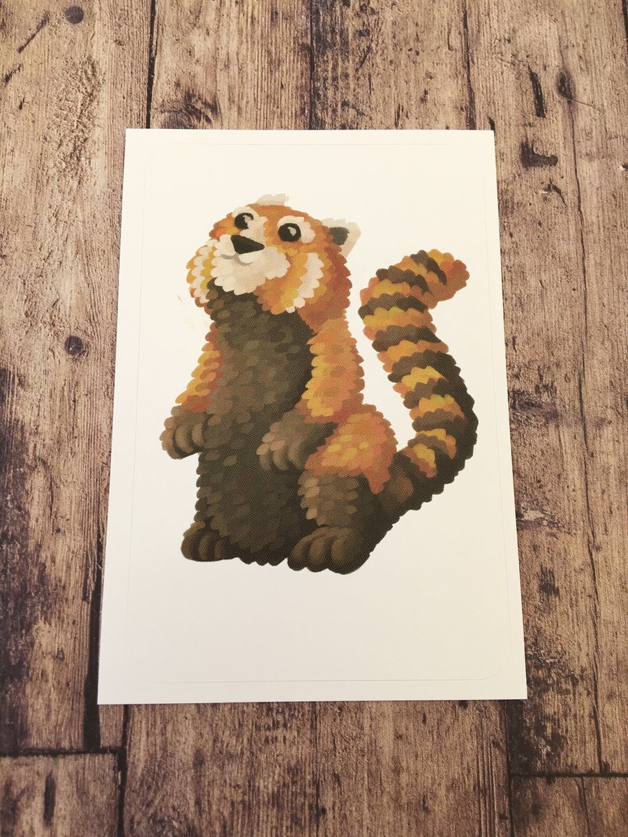 Red Panda Rectangular Sticker