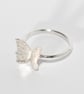 Butterfly Ring, Dancing Butterfly ring, handmade silver ring - Image 6
