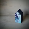 Miniature Wooden House, Little Painted House, House Ornament, Housewarming Gift
