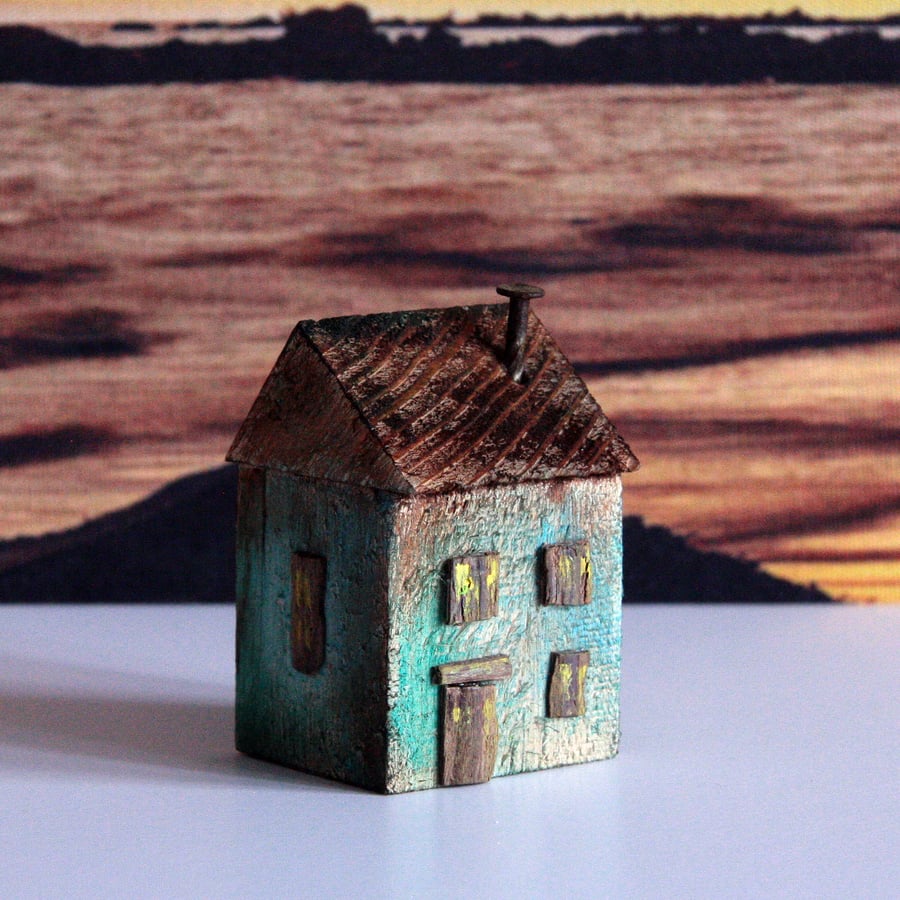 Wonky Driftwood Hoose, Driftwood Art from Scotland Coastal Therapy
