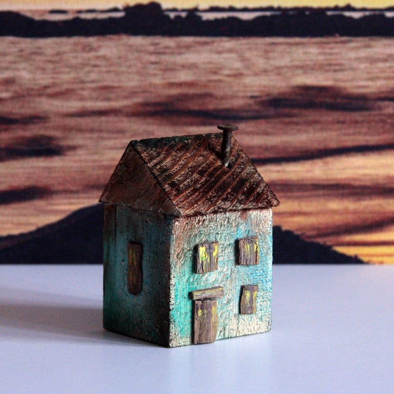 Wonky Driftwood Hoose, Driftwood Art from Scotland Coastal Therapy