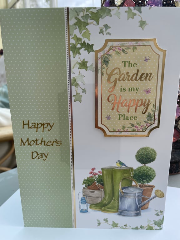 The Garden is my happy place Happy Mother's day card