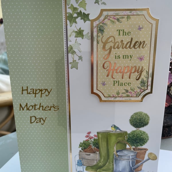 The Garden is my happy place Happy Mother's day card