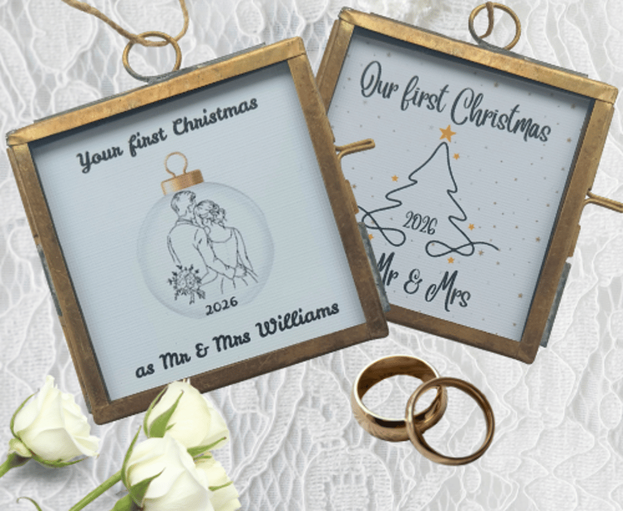 First Christmas for Newlyweds Miniature Framed Prints