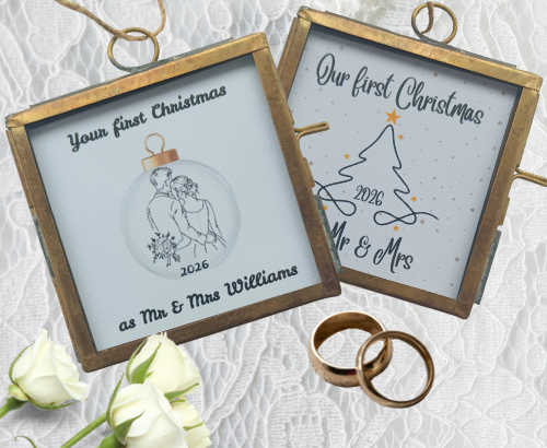 First Christmas for Newlyweds Miniature Framed Prints