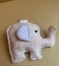 Nellie the Elephant - Upcycled Bag Charm - Pink & Purple with Silver Clasp Hook - Image 5