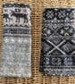 Nordic Grey Wrist Warmers Upcycled from Wool Mix Jumpers - Image 2
